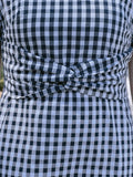 CLEARANCE! Womens Navy Gingham Dress